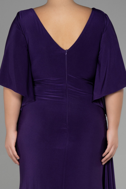 Robe Grande Taille Longue Violet ABU3173