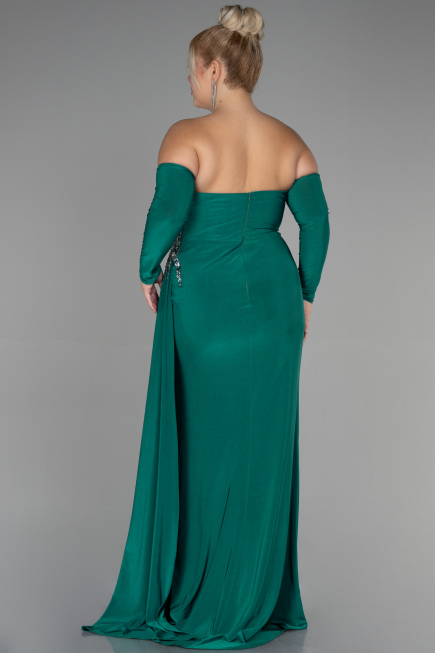 Robe de Soirée Grande Taille Longue Vert ABU3352