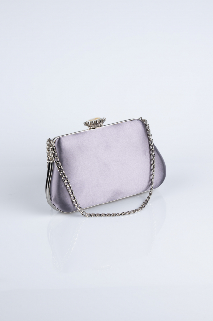 Sac de Soirée Luxe Satin Anthracite SH834