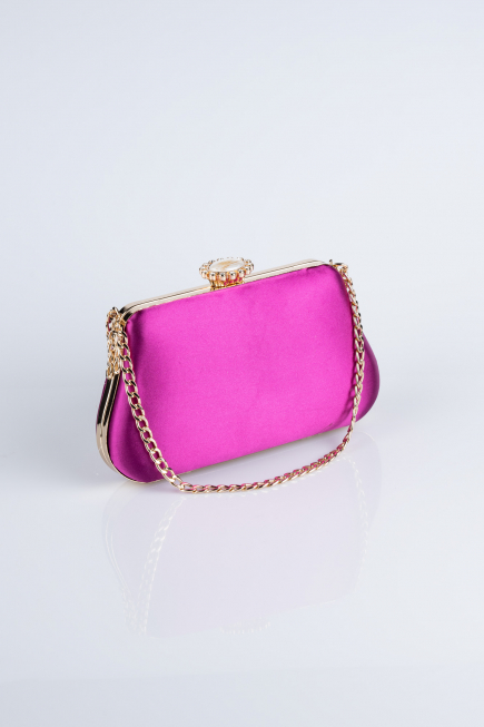 Sac de Soirée Luxe Satin Fushia SH834