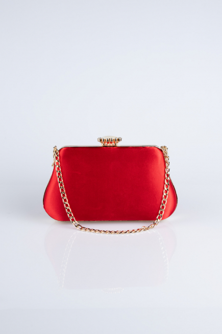 Sac de Soirée Luxe Satin Rouge SH834