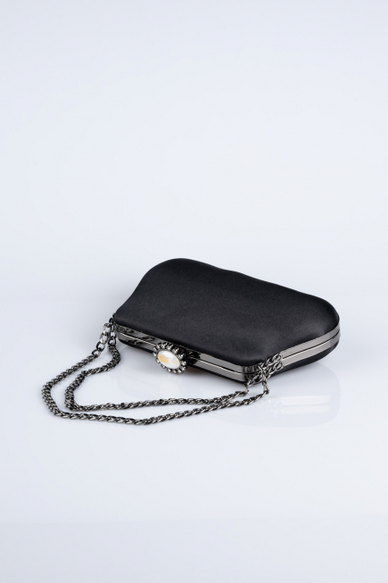 Sac de Soirée Luxe Satin Noir SH834