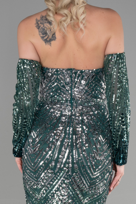 Robe Queue de Poisson Longue Émeraude ABU3396