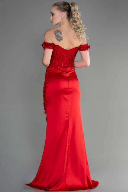Robe de Soirée Longue Rouge ABU3384