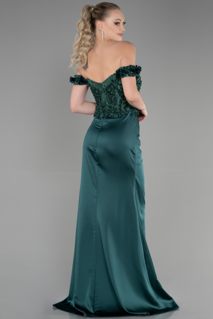 Robe de Soirée Longue Émeraude ABU3384