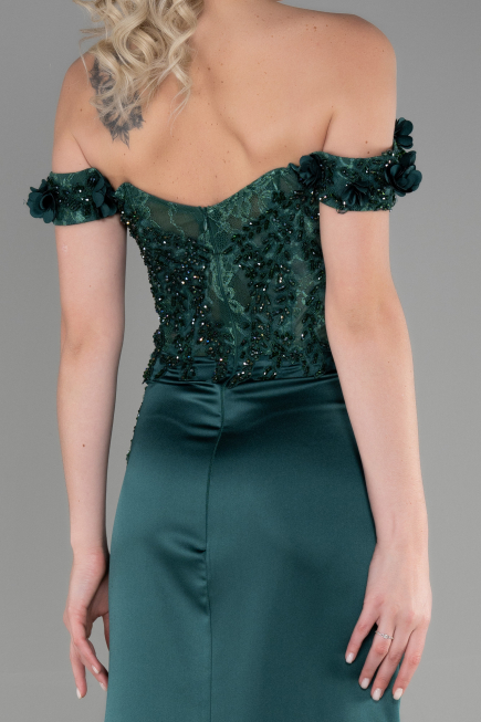 Robe de Soirée Longue Émeraude ABU3384