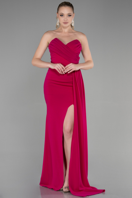 Robe de Soirée Longue Fushia ABU3344