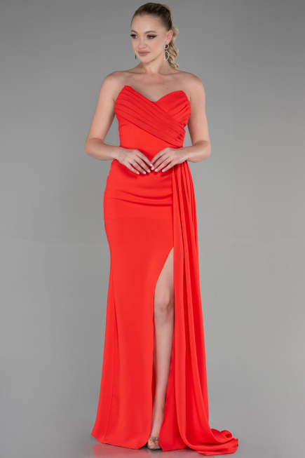 Robe de Soirée Longue Corail ABU3344