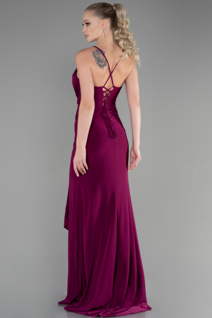 Robe de Soirée Longue Prune ABU3363