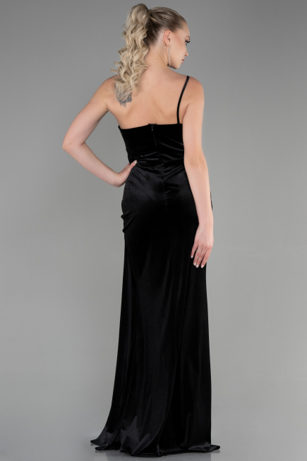 Robe de Soirée Longue Velours Noir ABU2626