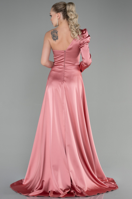 Robe de Soirée Longue Satin Pelure D'oignon ABU1715