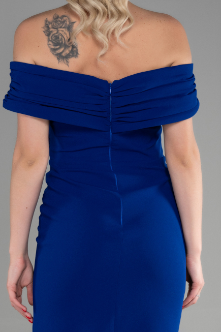 Robe de Cérémonie Midi Bleu Saxe ABK1902