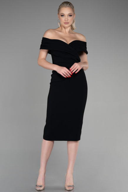 Robe de Cérémonie Midi Noir ABK1902