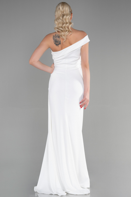 Robe Queue De Poisson Longue Blanc ABU3324