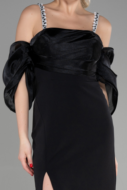 Robe de Cérémonie Longue Noir ABU2911
