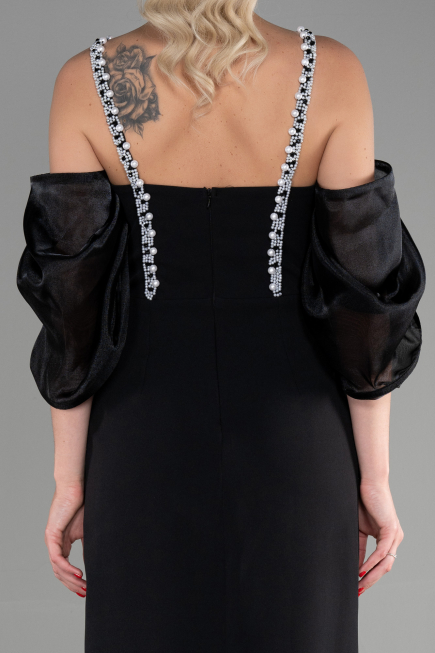 Robe de Cérémonie Longue Noir ABU2911
