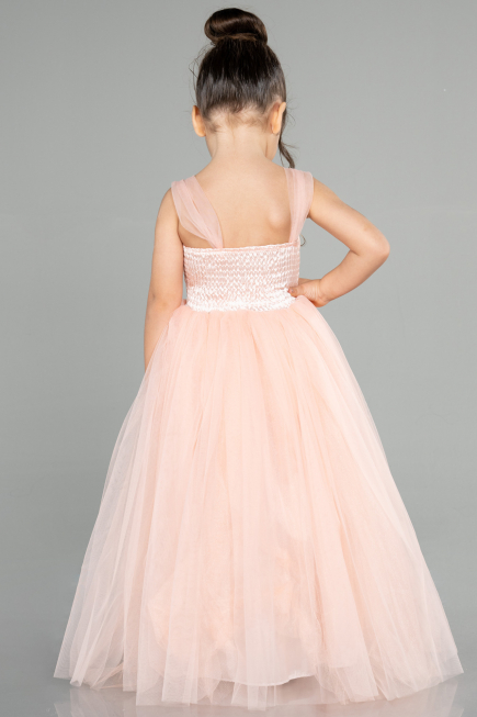 Robe De Soirée Enfants Longue Saumon ABU3031