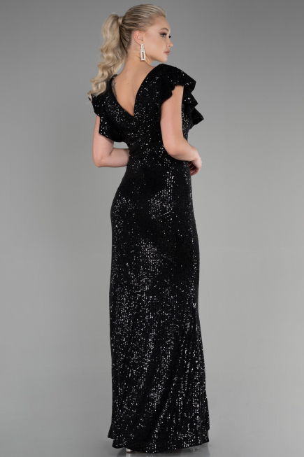 Robe Queue de Poisson Longue Noir ABU1481
