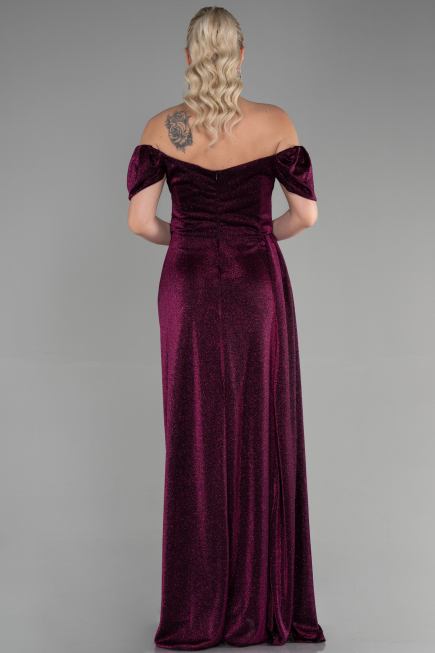 Robe De Soirée Longue Prune ABU2657