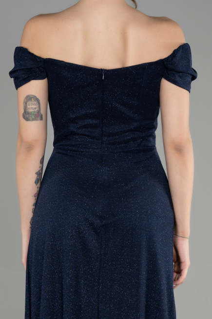 Robe de Soirée Longue Bleu Marine ABU3472