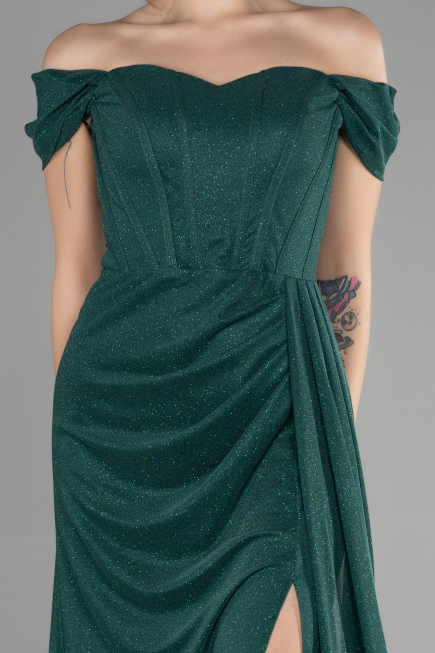 Robe de Soirée Longue Émeraude ABU3472