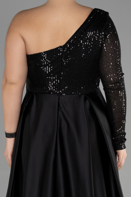 Robe de Soirée Grande Taille Longue Noir ABU2165