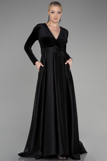 Robe de Soirée Longue Noir ABU3388