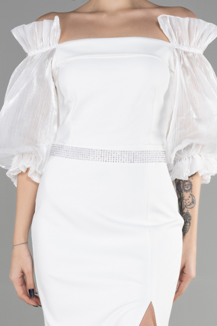 Robe de Soirée Longue Blanc ABU3508