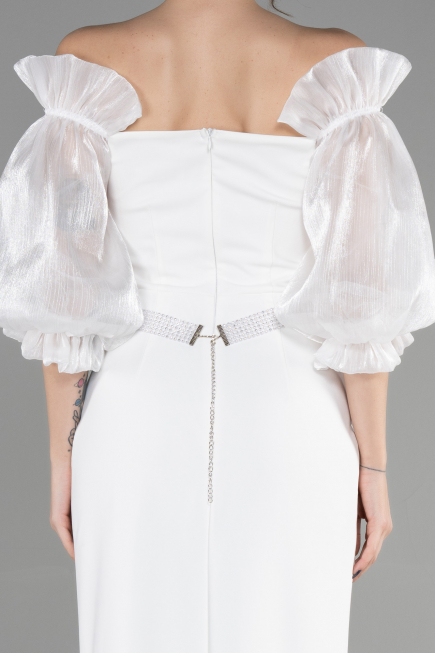 Robe de Soirée Longue Blanc ABU3508