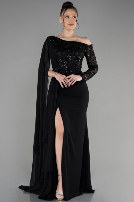 Robe de Soirée Longue Noir ABU3511