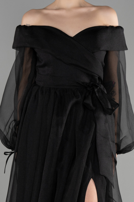 Robe De Fiançaille Longue Noir ABU1468