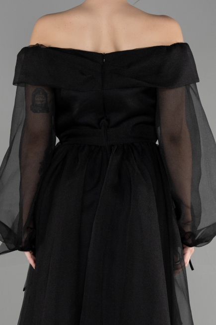 Robe De Fiançaille Longue Noir ABU1468