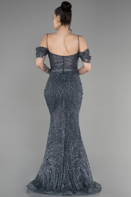 Robe Queue de Poisson Longue Anthracite ABU3527