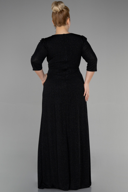 Robe de Soirée Grande Taille Longue Noir ABU3504