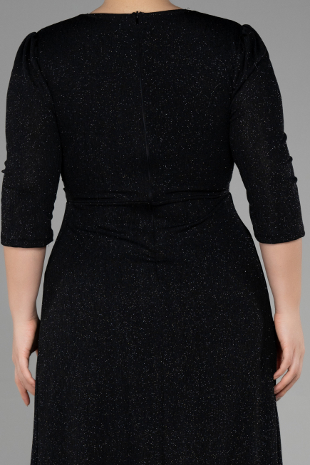 Robe de Soirée Grande Taille Longue Noir ABU3504
