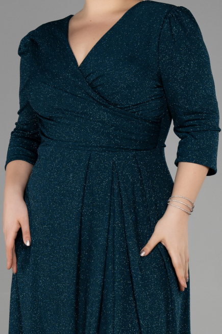 Robe de Soirée Grande Taille Longue Émeraude ABU3504