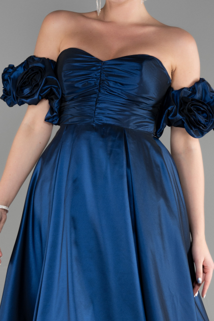 Robe de Soirée Longue Bleu Marine ABU3547