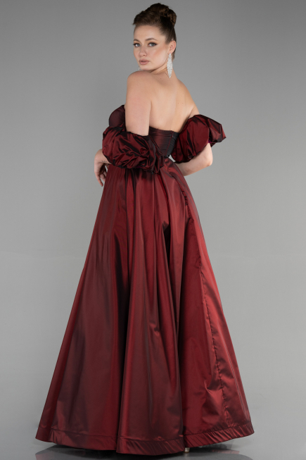 Robe de Soirée Longue Rouge Bordeaux ABU3547
