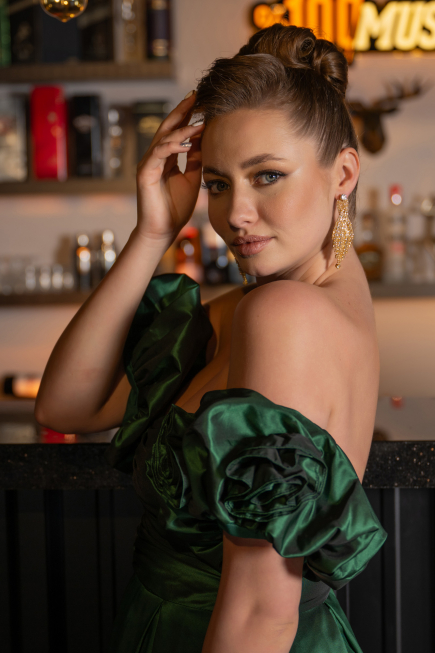 Robe de Soirée Longue Émeraude ABU3547