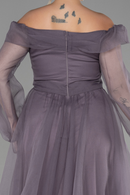 Robe Grande Taille Longue Lavande ABU1535