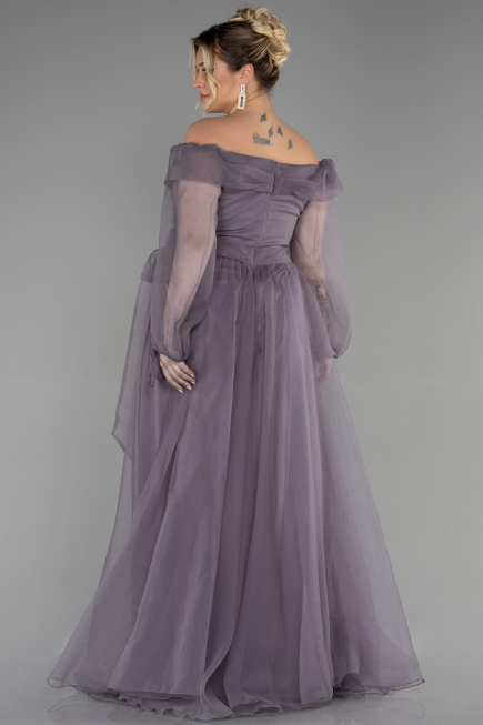 Robe Grande Taille Longue Lavande ABU1535