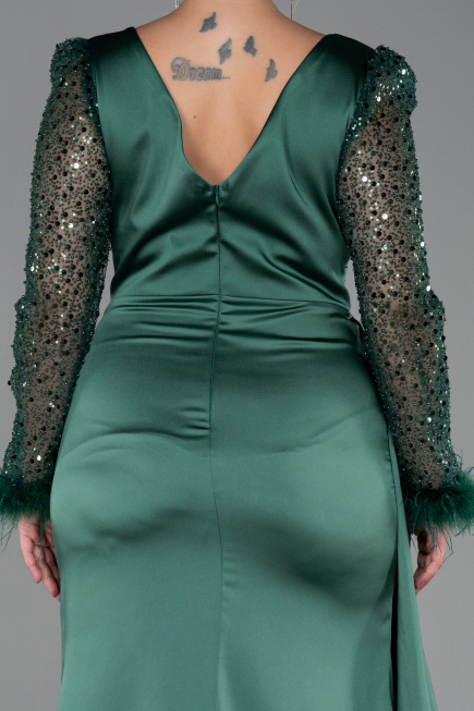Robe Grande Taille Longue Émeraude ABU3237