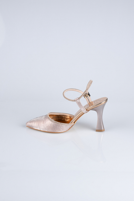 Stiletto Coupe Au Laser Rose MJ5150