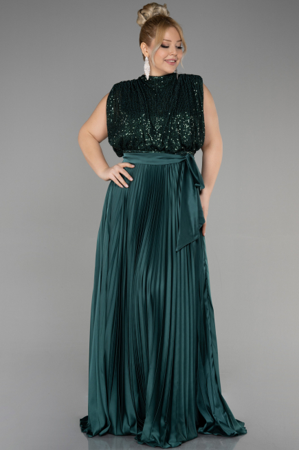 Robe Grande Taille Longue Émeraude ABU3341