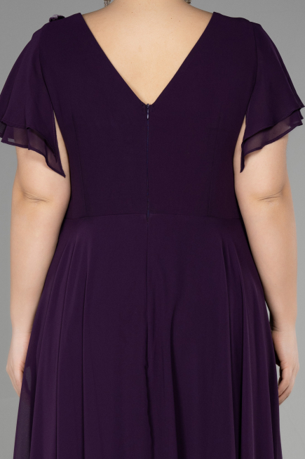 Robe de Soirée Grande Taille Longue Violet ABU1562