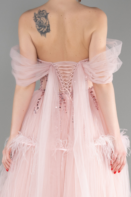 Robe de Fiançailles Design Personnalisé Longue Poudre ABU3598