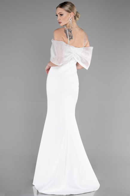 Robe de Soirée Longue Blanc ABU3601