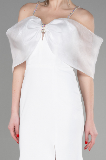 Robe de Soirée Longue Blanc ABU3601