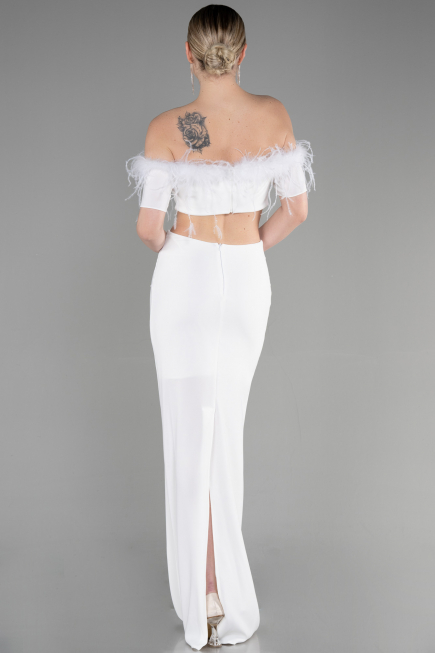 Robe de Soirée Longue Blanc ABU3602