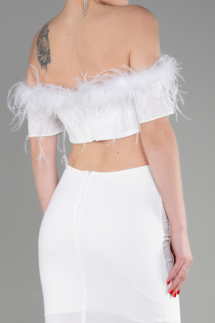 Robe de Soirée Longue Blanc ABU3602